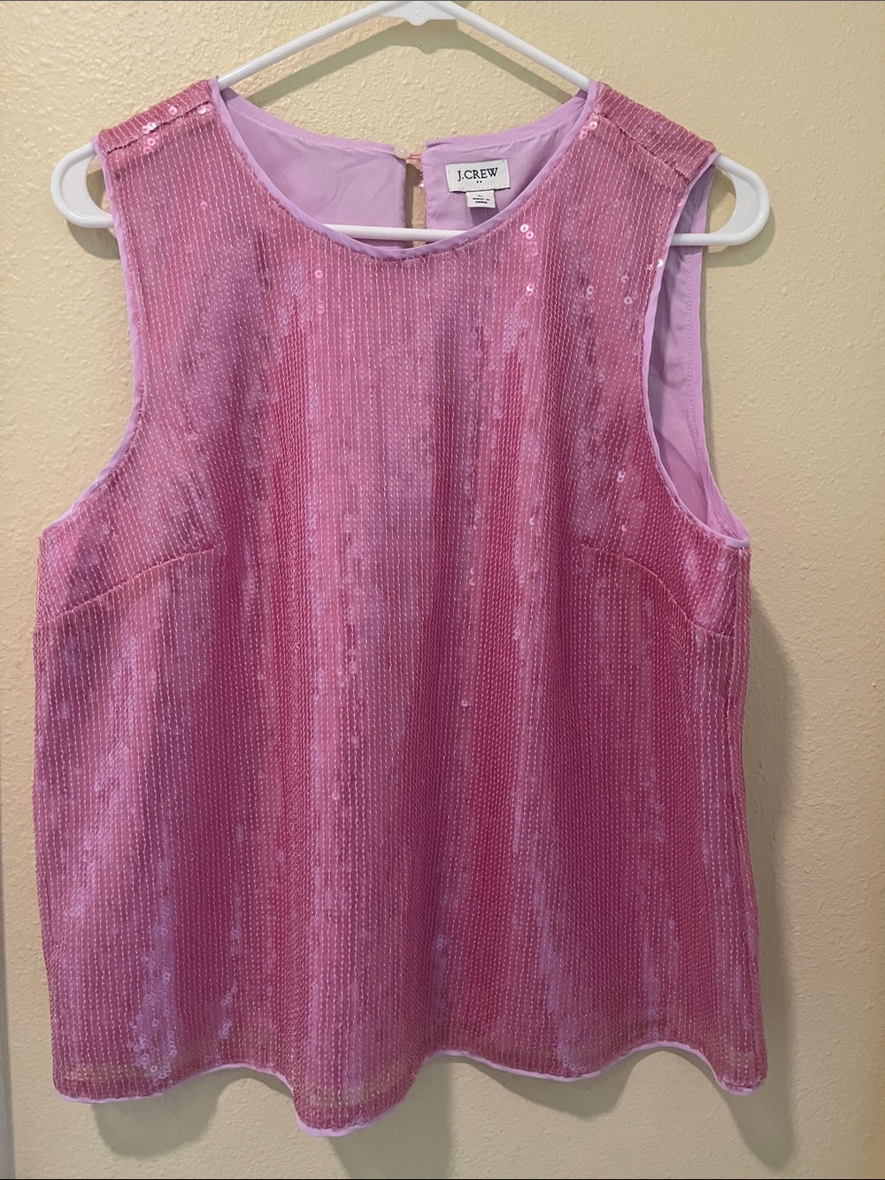 NEW J. Crew Pink Sequin Sleeveless Camisole